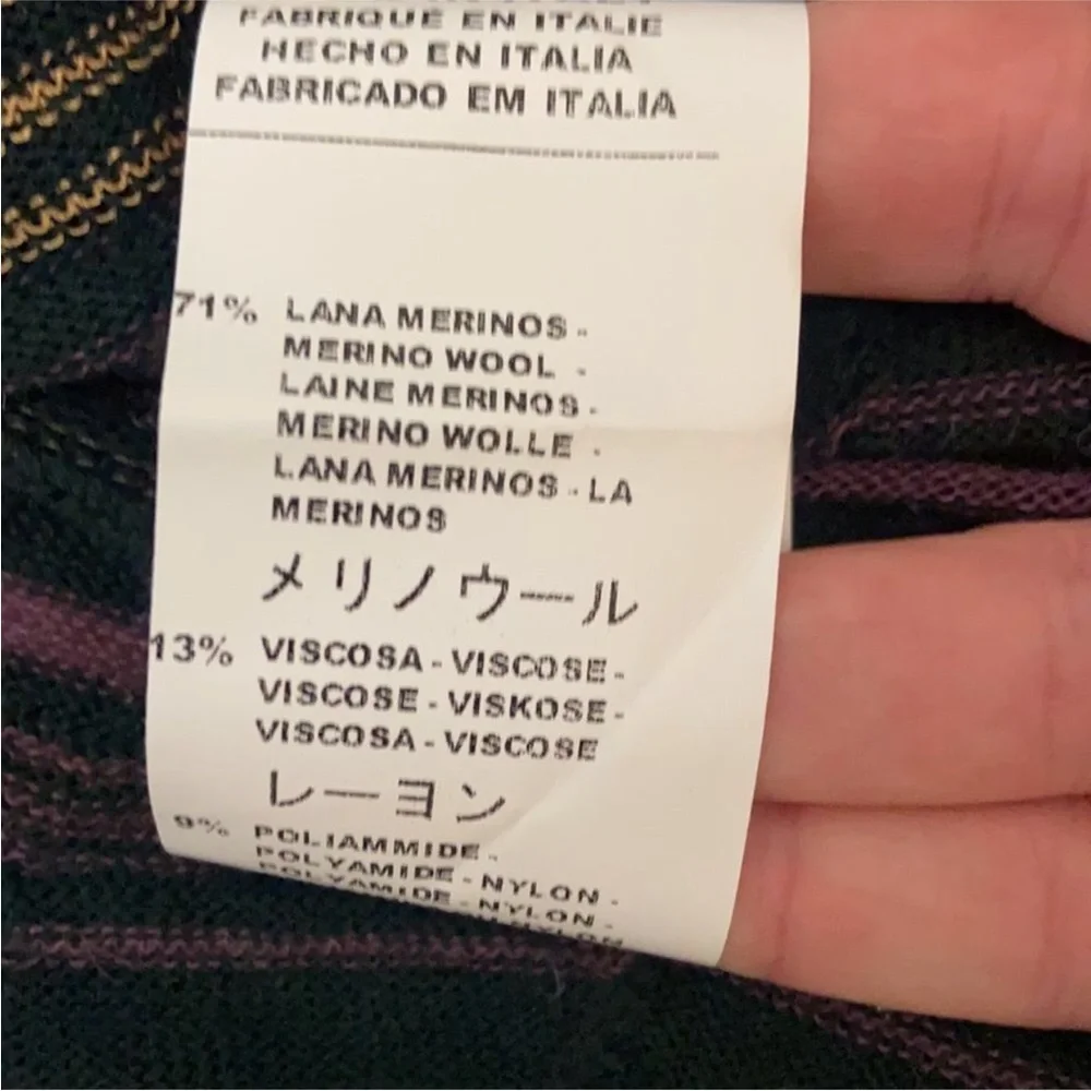 Missoni Stripe Woven Merino Wool Blend Open Sweater Cardigan Duster Sz40 US4 szS - Picture 10 of 10